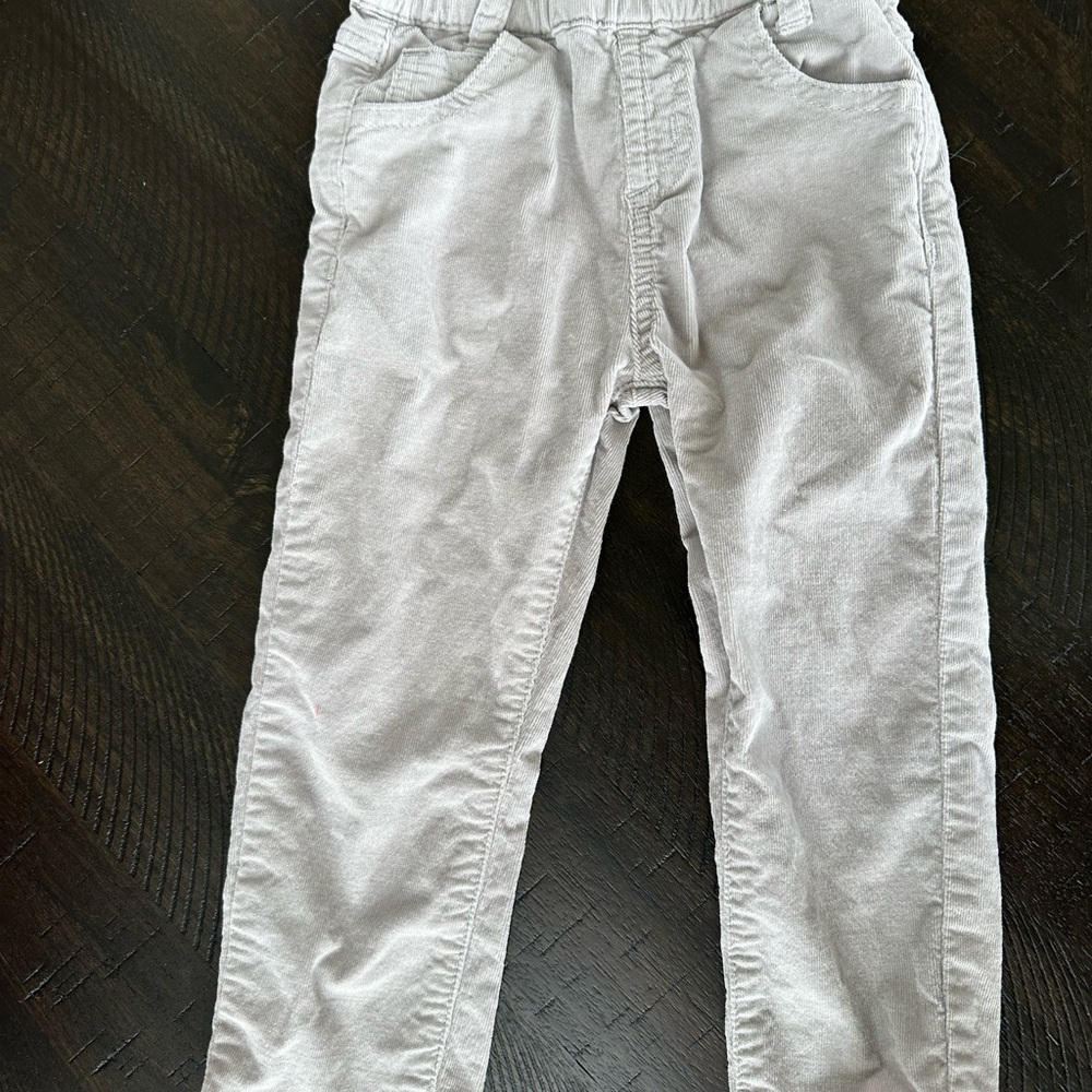 George Hats Light Gray Toddler Corduroy Pants